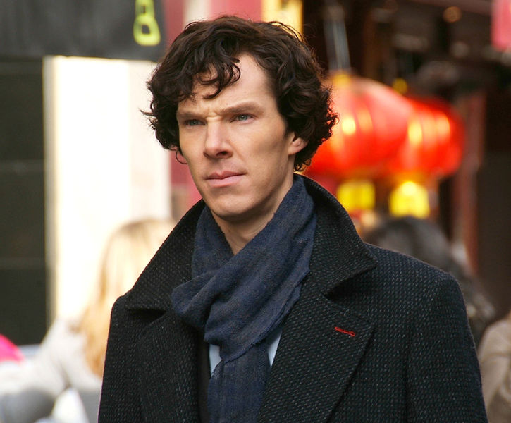 Benedict Cumberbatch, pictured filming Sherlock
