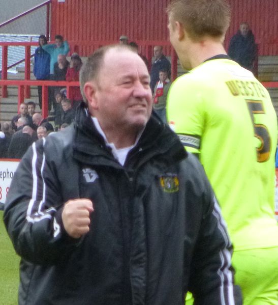 Yeovil manager Gary Johnson, immediately after having his flag yoinked from his fist. Possibly.